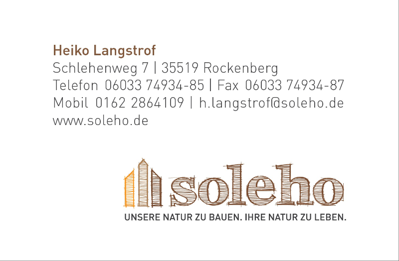 Visitenkarte Soleho
